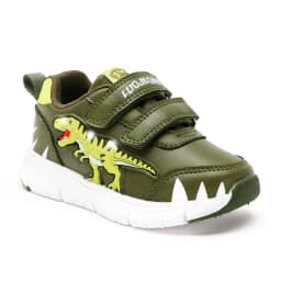 EXDINO Dinosaur Baby Kids LED T-REX Leather Autumn New Boys Girls Flashing Sneakers Light Up Little Children Casual Sports Shoes