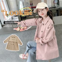 2025 Spring Autumn New 2 3 4 5 6 7 8 9 10 12 Years Children Outerwear Coats Baby Kids Girls Medium Long Slim Waist Trench Jacket
