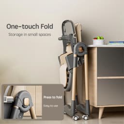 PANGDUBE Adjustable Baby High Chair 0-3 Years Foldable Toddler Dining Seat with Tray Reclining Feeding Chair Baby Dinner Chair