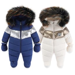 Winter Baby Ski Suit Thicken Infant Clothing Set Plus Velvet Baby Jumpsuit Waterproof Boy Jacket Warm Kids Overalls 0-24 Months