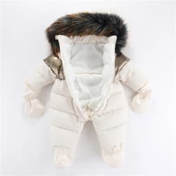 Winter Baby Ski Suit Thicken Infant Clothing Set Plus Velvet Baby Jumpsuit Waterproof Boy Jacket Warm Kids Overalls 0-24 Months