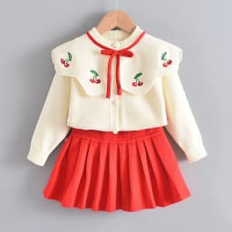 Bear Leader Baby Girls Clothes Set Autumn Winter Cartoon Grape Clothing Set New Kids Knitted Sweet Outfit Children Clothes Suit