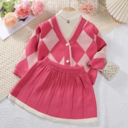 Bear Leader Baby Girls Clothes Set Autumn Winter Cartoon Grape Clothing Set New Kids Knitted Sweet Outfit Children Clothes Suit