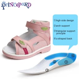 Children Summer Sandals Princepard Kids Girls Boys Orthopedic Shoes High Top Arch Support Varus Valgus Footwear