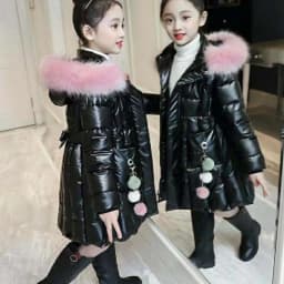 Winter Jacket For Girls Coat Teen Kids Parka Snowsuit Fashion Bright Waterproof Outerwear Children Clothing 4 6 8 10 12 14 Years