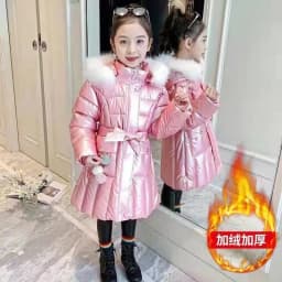 Winter Jacket For Girls Coat Teen Kids Parka Snowsuit Fashion Bright Waterproof Outerwear Children Clothing 4 6 8 10 12 14 Years