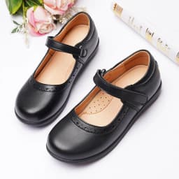 Female Shoe Girl Shoes Black Middle School Student Soft Bottom Comfortable Flat Princess Girls Children's Mother Kids Mary Jane