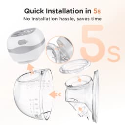 BPA-free USB Portable 2Pcs Electric Breast Pumps Hands Free Wearable Breast Pump Silent Comfort Breast Milk Extractor Collector