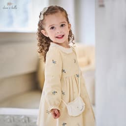 Dave Bella Girls Baby  Princess Dress Autumn Sweet Cute Elegant Children's Long Sleeve Dress Gentle Wallet Party DB3253501