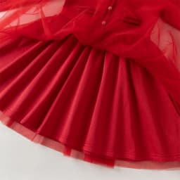 Dave Bella Red Winter Lace Mesh Dress Girls Velvet Long Sleeve Party Princess Dress Children Christmas Birthday Cloth DK4254472