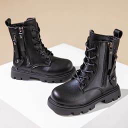 Classic Girls Platform Boots Spring Autumn Fashion Kids Causal Leather Boots Versatile Non-slip Black Brown Children Ankle Boots