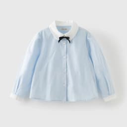 Dave Bella Children's Spring Long Sleeve Shirt Girls White Gentle Blouse Tops Kids Elegant Cotton Top Party DK1260858