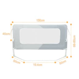 Bed Rails for Babies and Children - 150/180/200 cm Bed Guard Rail - Fall Protection for Children's Beds, Family Beds - Foldable
