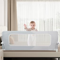 Bed Rails for Babies and Children - 150/180/200 cm Bed Guard Rail - Fall Protection for Children's Beds, Family Beds - Foldable