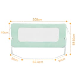 Bed Rails for Babies and Children - 150/180/200 cm Bed Guard Rail - Fall Protection for Children's Beds, Family Beds - Foldable