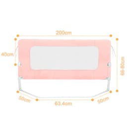 Bed Rails for Babies and Children - 150/180/200 cm Bed Guard Rail - Fall Protection for Children's Beds, Family Beds - Foldable