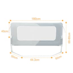 Bed Rails for Babies and Children - 150/180/200 cm Bed Guard Rail - Fall Protection for Children's Beds, Family Beds - Foldable
