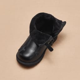 Dave Bella Girls Leather Boots Winter Princess Kid Elegant Soft Anti Slip Velvet Shoes Waterproof Children Black Boots DB4254489