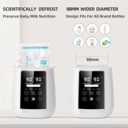 TINSOL Milk Warmer and Steriliser 6 in 1 Multifunction Breast Warmer Precise Temperature Control Baby Bottle Warmer