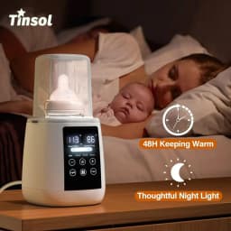 TINSOL Milk Warmer and Steriliser 6 in 1 Multifunction Breast Warmer Precise Temperature Control Baby Bottle Warmer