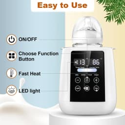TINSOL Milk Warmer and Steriliser 6 in 1 Multifunction Breast Warmer Precise Temperature Control Baby Bottle Warmer