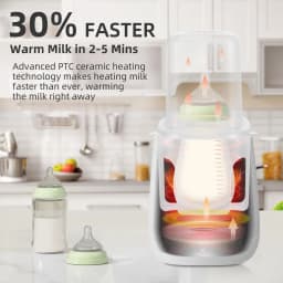 TINSOL Milk Warmer and Steriliser 6 in 1 Multifunction Breast Warmer Precise Temperature Control Baby Bottle Warmer