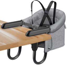Hook-On Chair Fold-Flat Storage and Tight Fixing Clip on High Chair for Babies Toddlers Portable Booster Seat for Home Dining