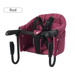 Hook-On Chair Fold-Flat Storage and Tight Fixing Clip on High Chair for Babies Toddlers Portable Booster Seat for Home Dining