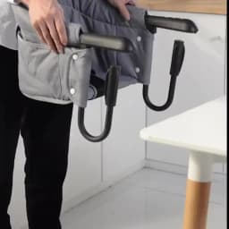 Hook-On Chair Fold-Flat Storage and Tight Fixing Clip on High Chair for Babies Toddlers Portable Booster Seat for Home Dining