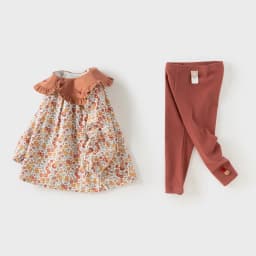Dave Bella Children's Top Pants Two Piece Set Autumn Girls' Baby Sweet Cute Floral Print Top Fashion Two-Piece Outdoor DB3254992