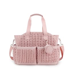 New Quilted Mommy Bag One Shoulder Handheld Storage Bag Waterproof Fabric Insulation for Mother and Child Travel