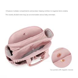 New Quilted Mommy Bag One Shoulder Handheld Storage Bag Waterproof Fabric Insulation for Mother and Child Travel
