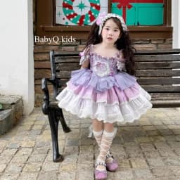 Ins Party Dress for Girls Handmade Boutique Quality Wedding Costume for Girls Dresses for Lolita for Girls Bridesmaid Dress