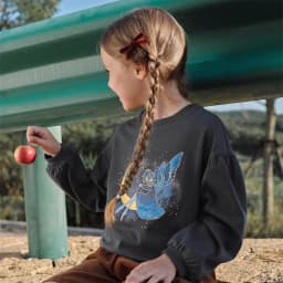 Dave Bella Spring Autumn Girls Long Sleeve T-Shirt Children Printed Top Undershirt Casual Sweet Outdoor Party Clothes DK1260329