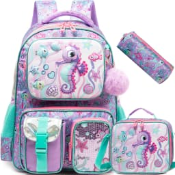 Cute Backpack for Girls Backpacks for Elementary Preschool Students Kids School Cute Backpack Lunch Bag and Penbag