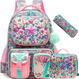 Cute Backpack for Girls Backpacks for Elementary Preschool Students Kids School Cute Backpack Lunch Bag and Penbag