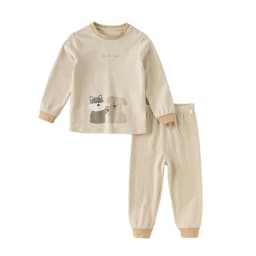 Dave Bella Girls Baby Pajama Set Autumn Winter Children's Comfortable Fashion Cute Sweet Cartoon Indoor Set Warm DB4253010