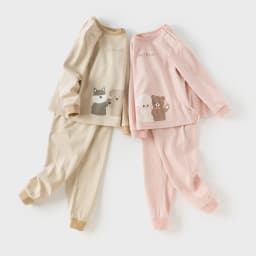 Dave Bella Girls Baby Pajama Set Autumn Winter Children's Comfortable Fashion Cute Sweet Cartoon Indoor Set Warm DB4253010