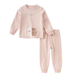 Dave Bella Girls Baby Pajama Set Autumn Winter Children's Comfortable Fashion Cute Sweet Cartoon Indoor Set Warm DB4253010