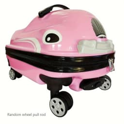 20-Inch Cartoon Car Kids' Pull-Along Suitcase with Spinner Wheels, 88.18LB Capacity, ABS PC Shell, Iron Handle, Zipper Closure