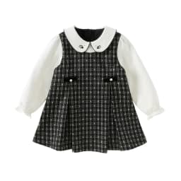 Dave Bella Children's Dress Autumn Gentle Sweet Cute Girl's Plaid Princess Dress Fake Two Piece Party Casual Outdoor DB3253546
