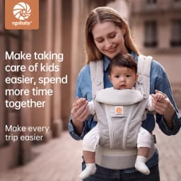 Egobaby Omini the 360 Is a Breathable Mesh Baby Carrier with Ventilation All Around. Designed for Infants to Toddlers. Features Lumbar Support.
