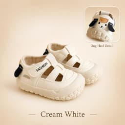 PU Leather Summer Sandals For Children Cute Dog Boy's Girl's Sandals Anti-slippery Ergonomics Barefoot Sandals For Children