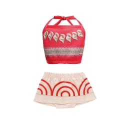 Baby Girl Moana Style Costume 2Pcs Set Kids Top & Pants Toddler Vaiana First Birthday Outfit Children Festival Party Casual Wear