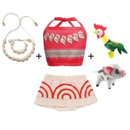 Baby Girl Moana Style Costume 2Pcs Set Kids Top & Pants Toddler Vaiana First Birthday Outfit Children Festival Party Casual Wear