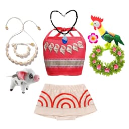 Baby Girl Moana Style Costume 2Pcs Set Kids Top & Pants Toddler Vaiana First Birthday Outfit Children Festival Party Casual Wear
