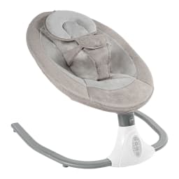 Gray Electric Baby Swing Chair 4-Speed Auto Rocker with 12 Lullabies & Detachable Mosquito Net USB Baby Cradle Auto Swing Bed for 0-18 Months Newborns