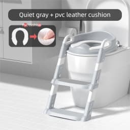 Toddler Toilet Training Seat with Step Lad | Adjustable Height Potty Training Chair for Kids, Anti-Slip & Easy to Clean