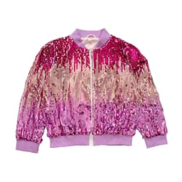 2026 Spring Autumn Children's and Girls' Clothing with Glitter and Colorful Outfits, Trendy Girls' Jackets with Colorful Beads
