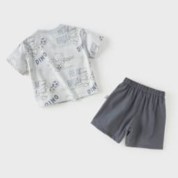 Dave Bella Boys Summer Suit Children Printed Short Sleeve T-shirt Shorts Two-Piece Set Casual Tops Pants Clothing Set DB2261490